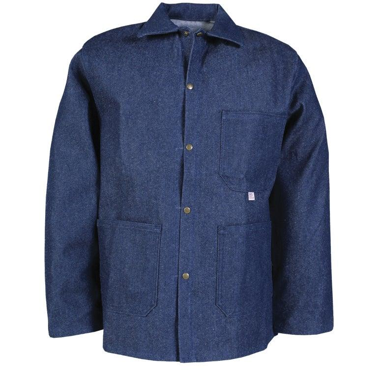 Jaleco jeans sem lycra